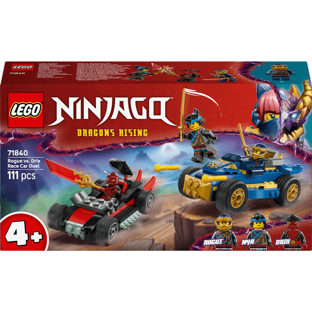LEGO Ninjago 4+ pretekárske autá súboj Rogue proti Drixovi 71840
