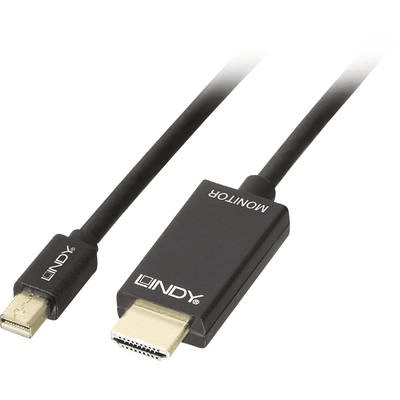 Lindy 36928 adaptér na video kábel 3 m Mini DisplayPort Typ HDMI (štandard) Čierna