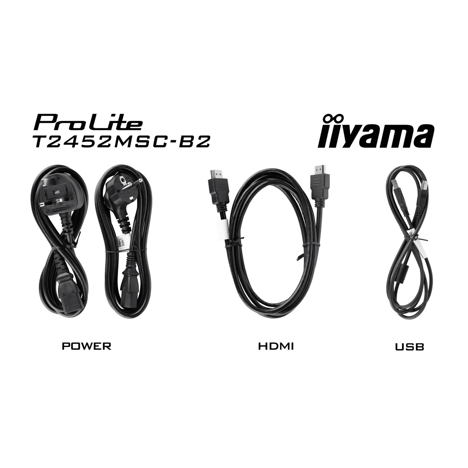 iiyama ProLite T2452MSC-B2 LCD monitor 61 cm (24") 1920 x 1080 px Full HD Dotyková obrazovka