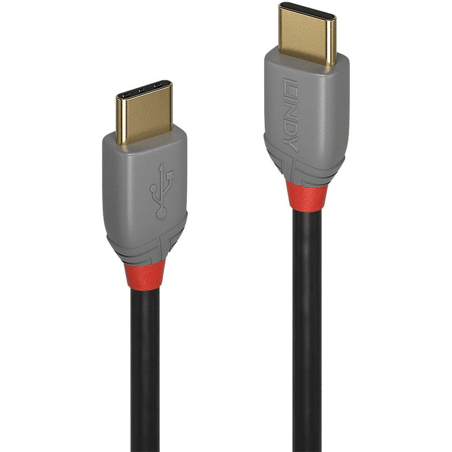 Lindy 36873 USB kábel 3 m USB 2.0 USB C Čierna, Šedá