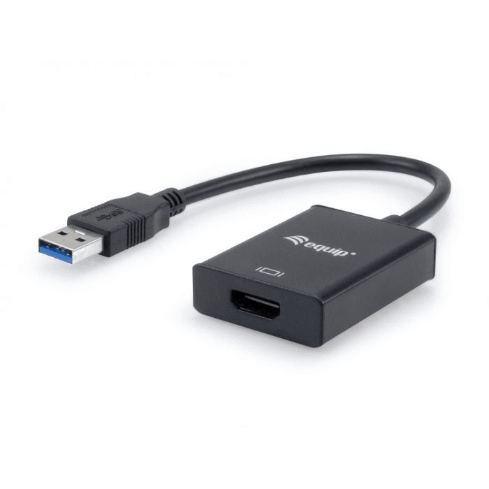 Equip 133385 USB grafický adaptér 1920 x 1080 px Čierna