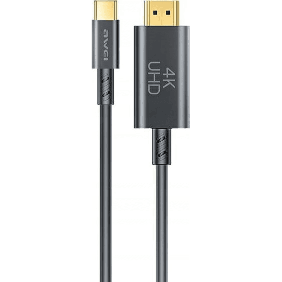 KÁBEL USB-C NA HDMI AWEI CL-212T 4K 30HZ ČIERNY