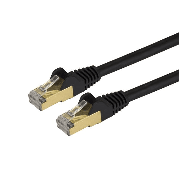 StarTech.com 6ASPAT2MBK sieťový kábel Čierna 2 m Cat6a U/FTP (STP)