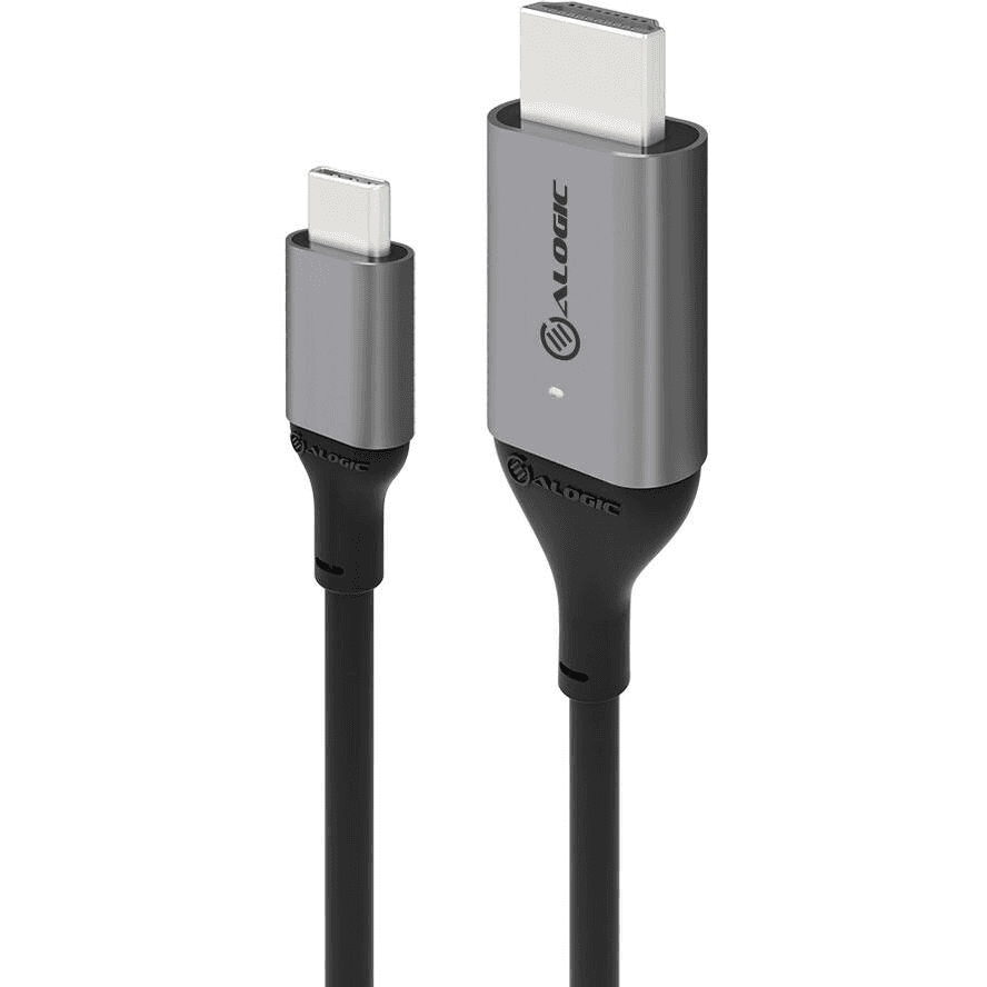 ALOGIC ULCHD02-SGR adaptér na video kábel 2 m Typ HDMI (štandard) USB Typ-C Čierna, Šedá