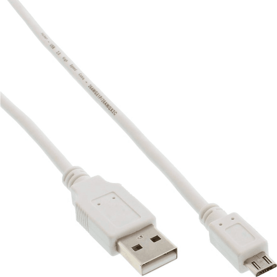 InLine 31715W USB kábel USB 2.0 1,5 m USB A Micro-USB B Biela