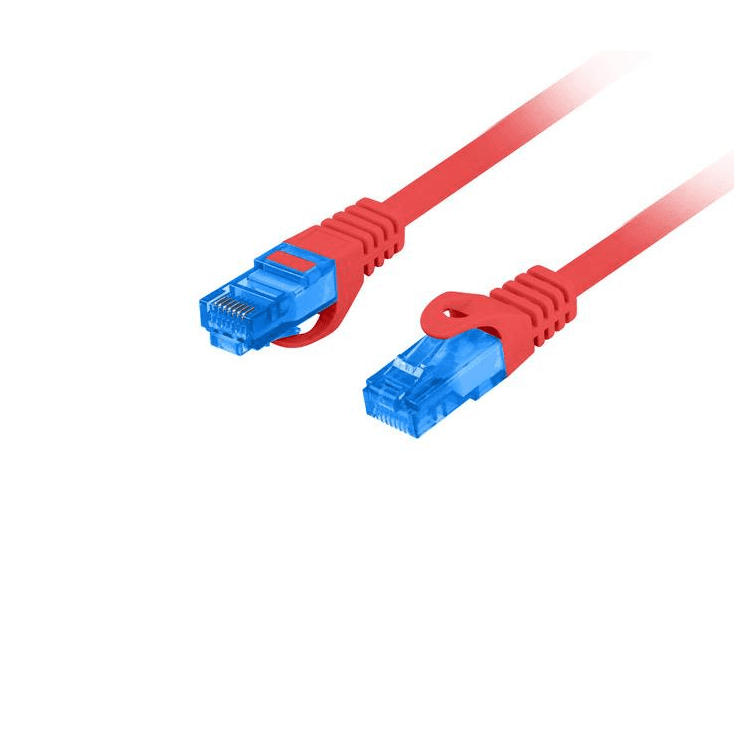 Patchcord Lanberg S/FTP kat.6A 1m LSZH CCA fluke passed červený