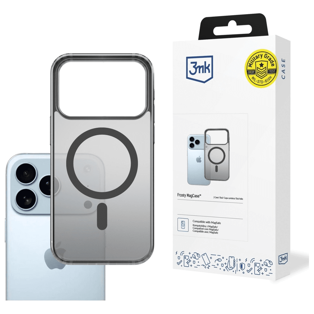 Puzdro 3MK Frosty MagCase pre Apple iPhone 17 Pro Max čierne