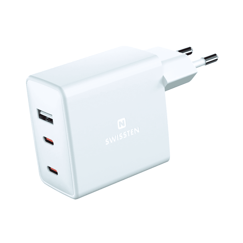 SÍŤOVÝ ADAPTÉR GaN 2x USB-C + 1x USB 70W