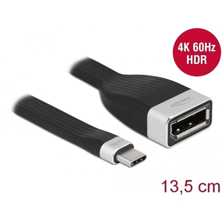 Plochý stužkový kábel FPC z USB-C na DisplayPort - DP Alt Mode Delock 86731