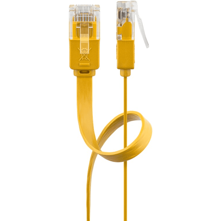 Kábel LAN Patchcord CAT 6 U/UTP PLOCHÁ žltá 1,5m
