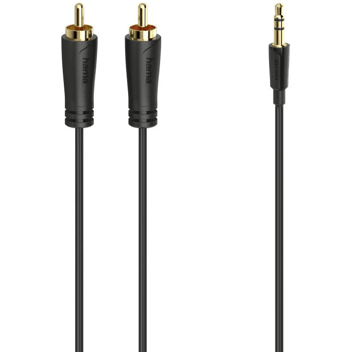 Hama 00205260 audio kábel 1,5 m 3.5mm 2 x RCA Čierna