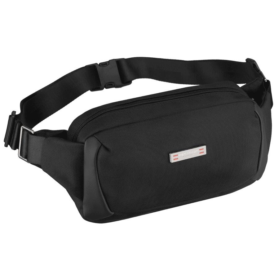 Pánska čierna crossbody taška - ľadvinka Peterson