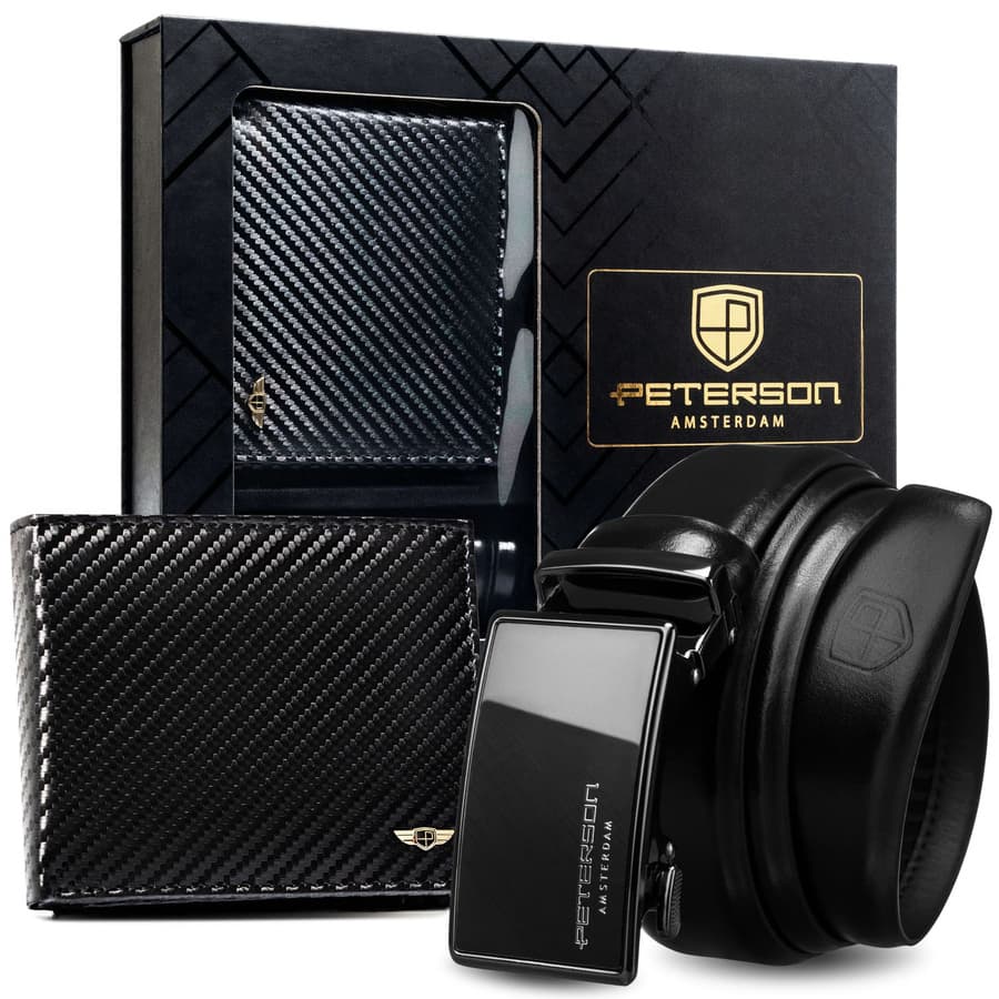 Darčekový set horizontálnej RFID peňaženky Peterson