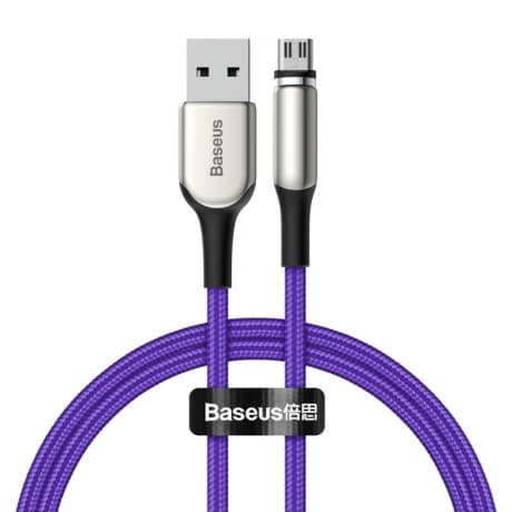 Baseus Zinc magnetický kábel USB / Micro USB 2A 1m, fialový (CAMXC-H05)