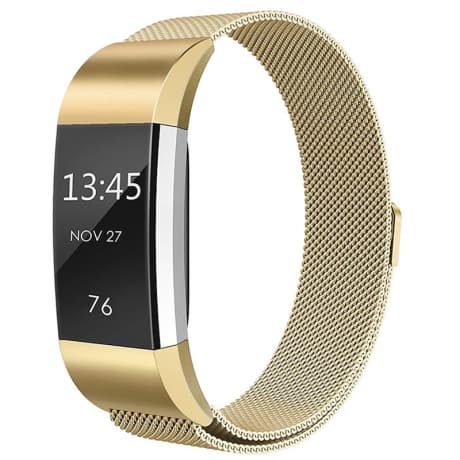 BStrap Milanese (Large) remienok na Fitbit Charge 2, gold (SFI001C02)