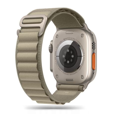 Tech-Protect Nylon Pro remienok na Apple Watch 44/45/46/49mm titanium / olive