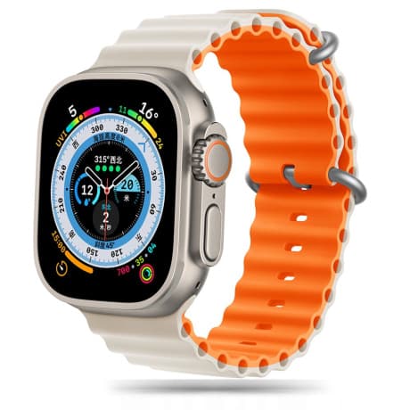 Tech-Protect Iconband Pro remienok na Apple Watch 44/45/49mm, starlight / orange