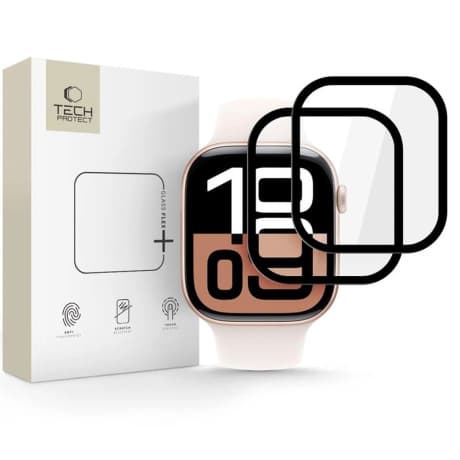 Tech-Protect Glass Flex 2x ochranné sklo na Apple Watch 10 (42mm), čierne
