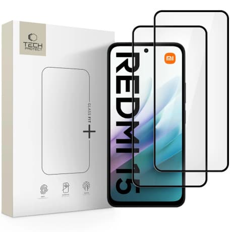 Tech-Protect Glass Fit 2x ochranné sklo na Xiaomi Redmi 15 4G / 5G, čierne