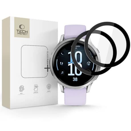 Tech-Protect Glass Flex 2x ochranné sklo na Garmin Venu 4 (41 mm), čierne