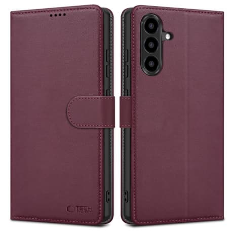 Tech-Protect Wallet knižkové puzdro na Samsung Galaxy A36 / A56 / A37 5G, bordové