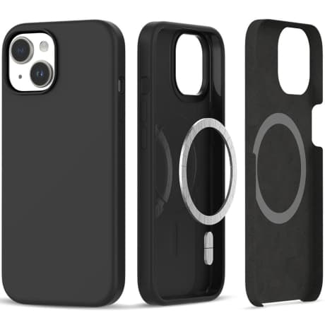 Tech-Protect Silicone MagSafe kryt na iPhone 15, čierny