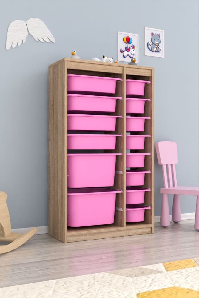 Viacúčelová skrinka Montana Xs 2D4N8U - Sonomo, Pink