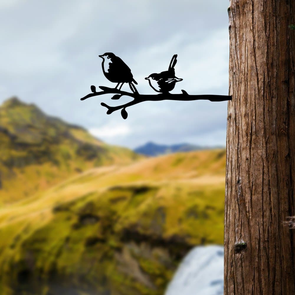 Záhradná dekorácia Bird On The Branch 03 - Black