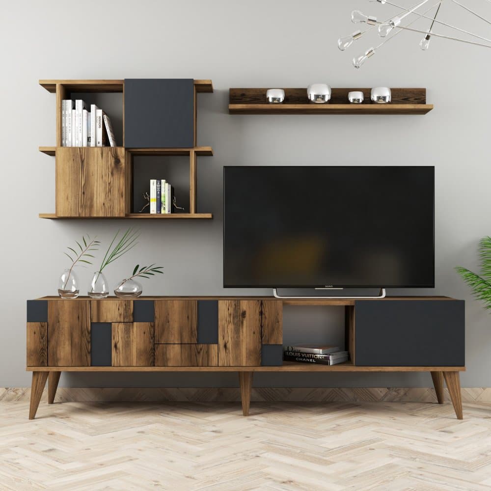 TV skrinka / Obývacia stena Madrid - Anthracite