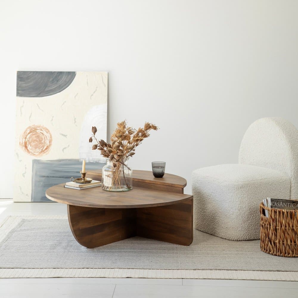 Súprava konferenčných stolíkov Podium Wood - Walnut