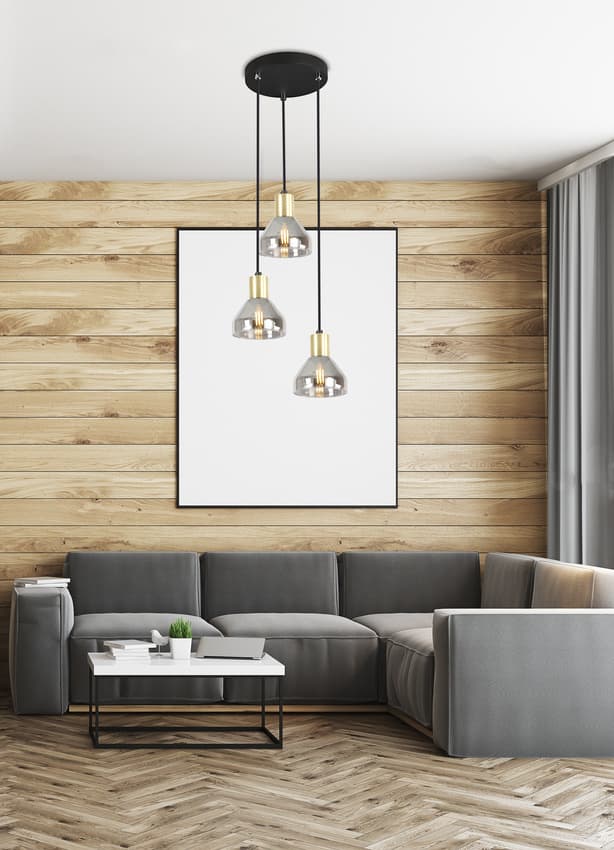Závesná lampa zlatá 3xE14 18cm Gregory