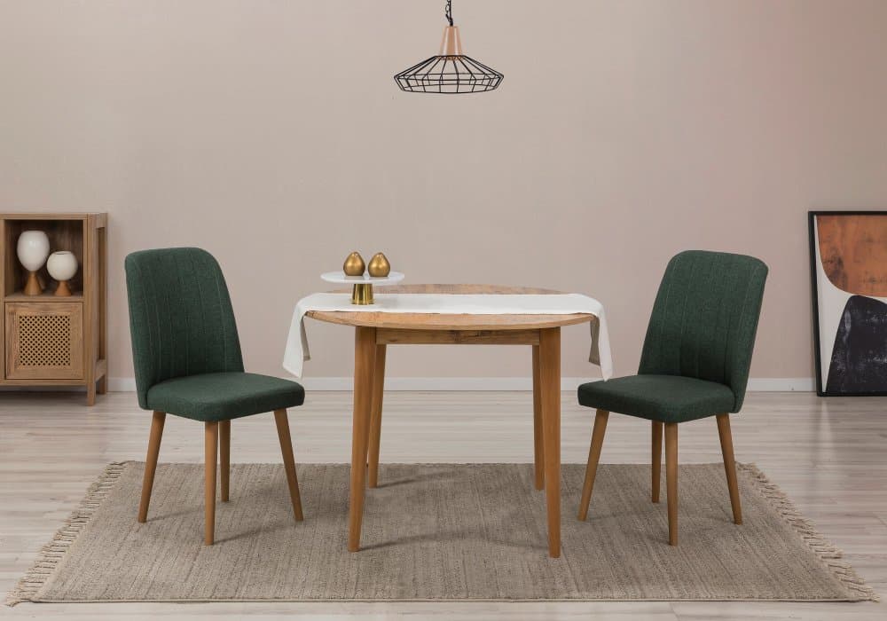 Jedálenský set s rozkladacím stolom a stoličkami (3 kusy) Vina 1070 - Atlantic Pine, Green