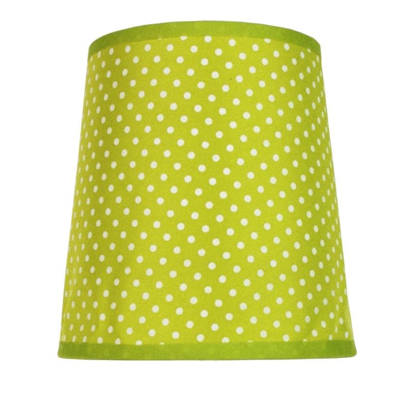 zelené bodkované tienidlo na gala lampu