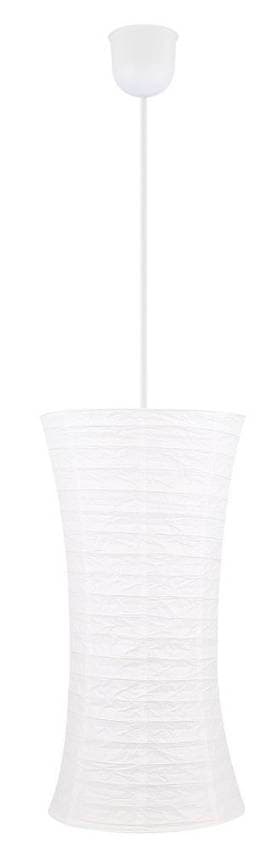 Závesná lampa z bieleho papiera, nastaviteľná, 60W E27 Tai