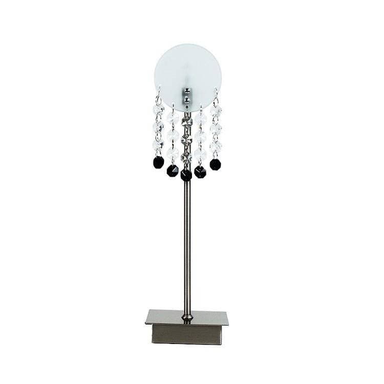 Stolová lampa Luxor z matného niklového skla