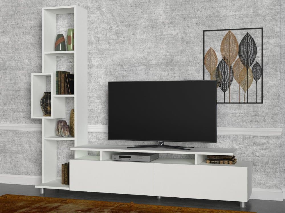 TV skrinka / Obývacia stena Tulip - White