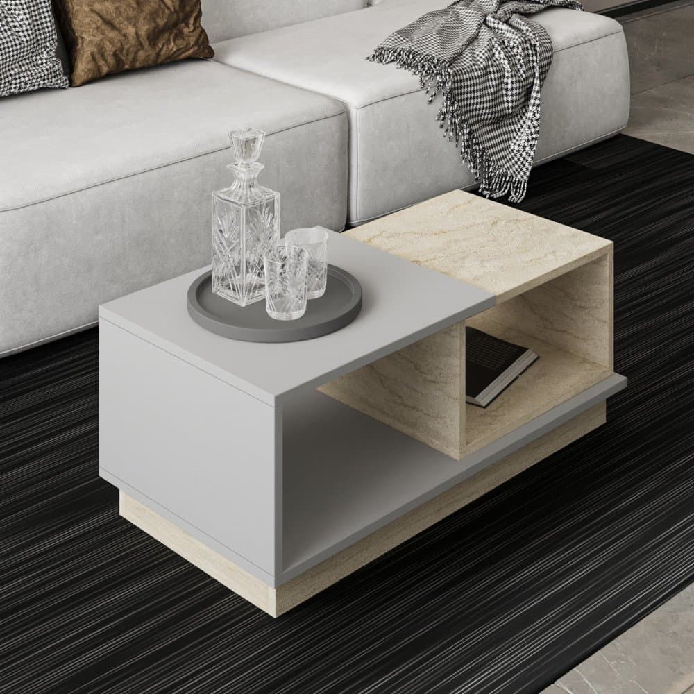 Konferenčný stolík Consept - Travertine, Grey