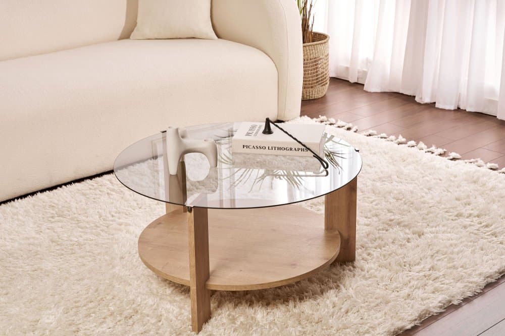 Konferenčný stolík Clara - Sapphire Oak, Fume