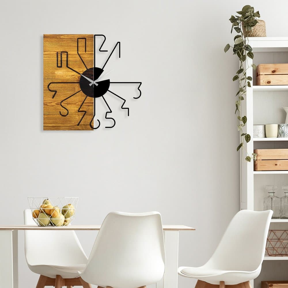 Dekoratívne drevené nástenné hodiny Wooden Clock 29