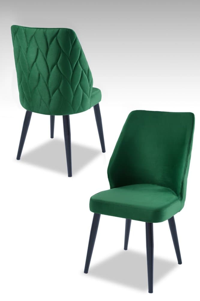 Súprava stoličiek (2 kusy) Pufi - Green, Black