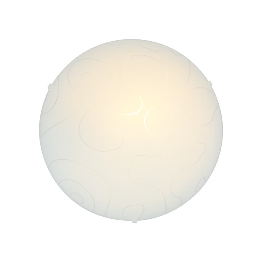 Stropná lampa Malibu z bieleho skla