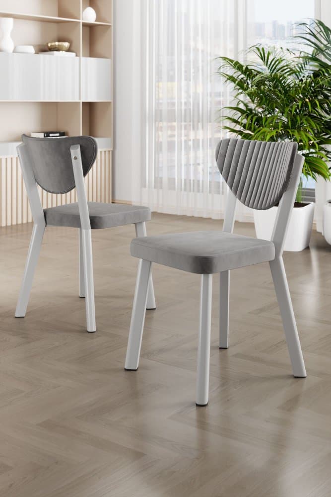 Súprava stoličiek (6 kusov) Arfe - Grey, White