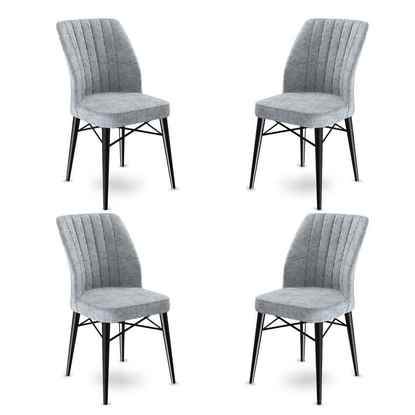 Súprava stoličiek (4 kusy) Flex - Grey, Black