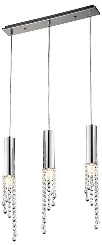 Závesná lampa 3xGU10 chróm +LED 3x3W Duero
