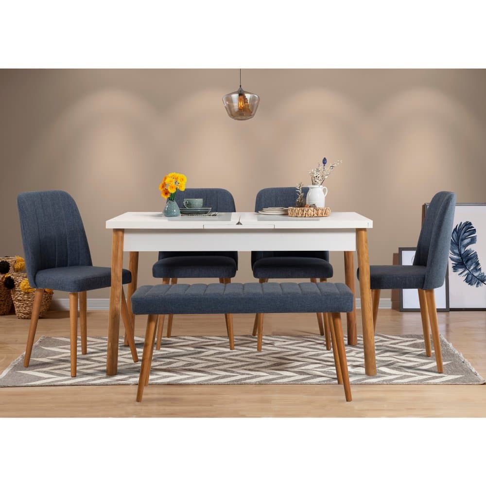 Jedálenský set s rozkladacím stolom a stoličkami (6 kusov) Santiago 1048 - 2 AB