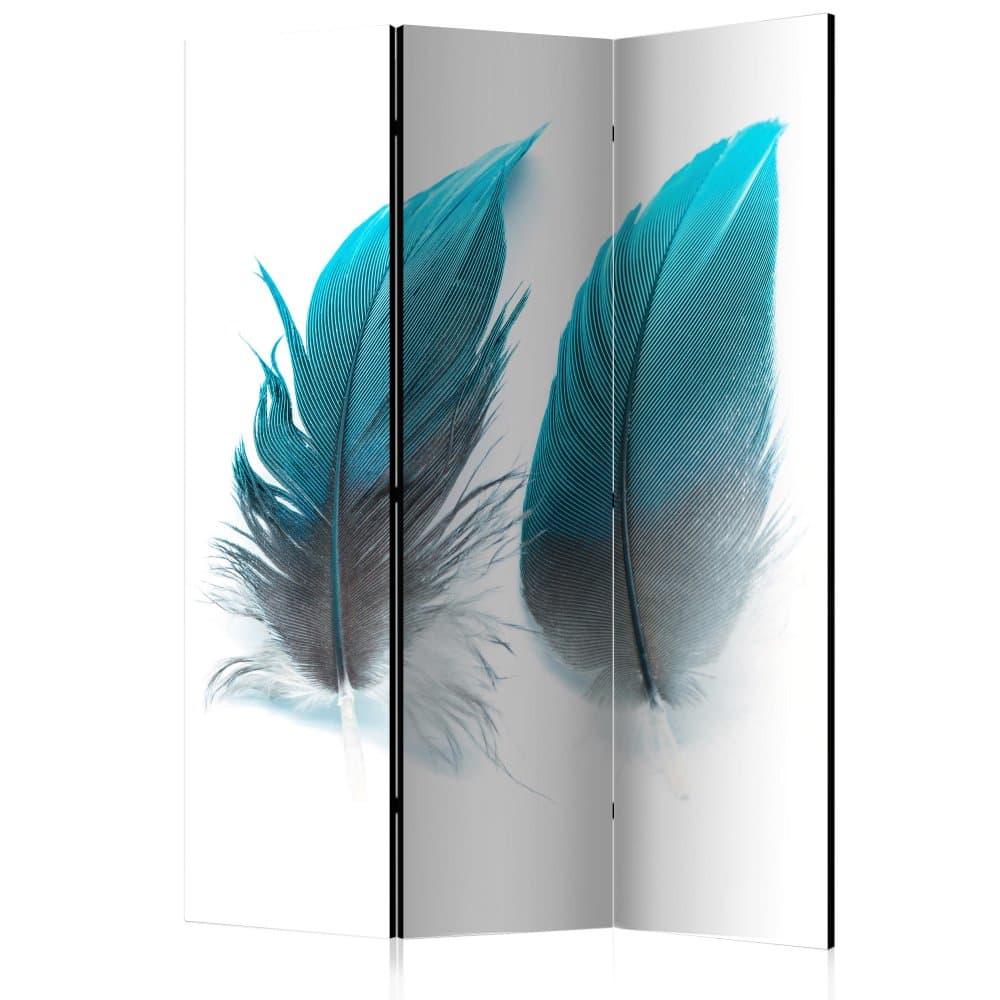 Paraván Blue Feathers Dekorhome