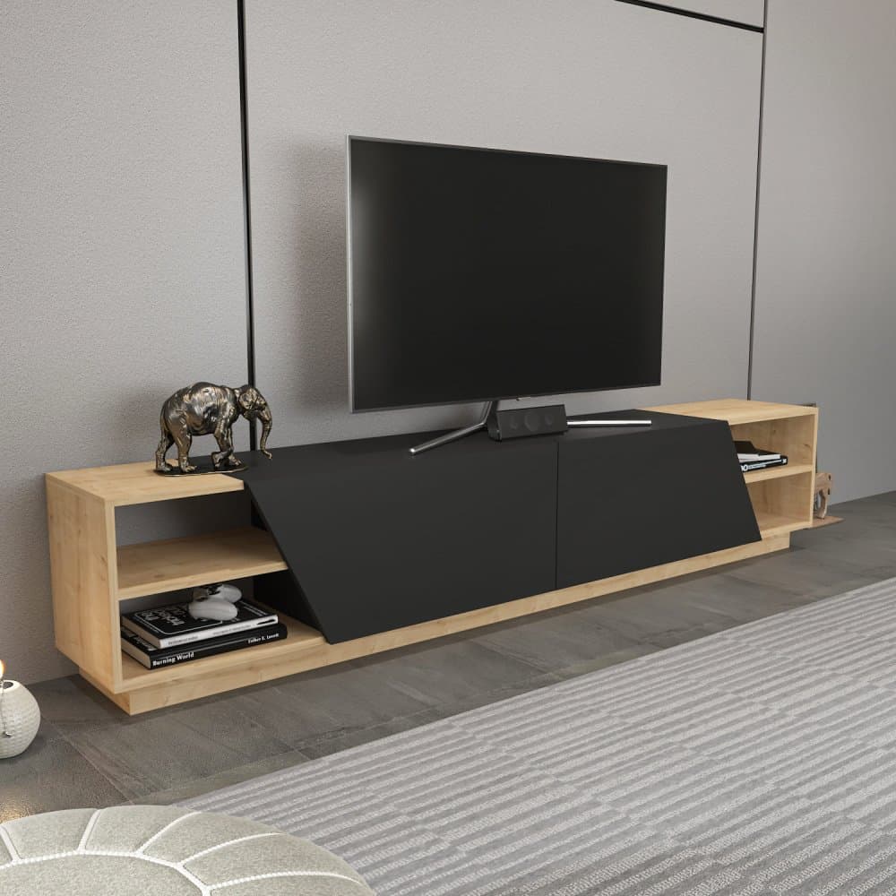TV stolík Rhodes - Oak, Anthracite