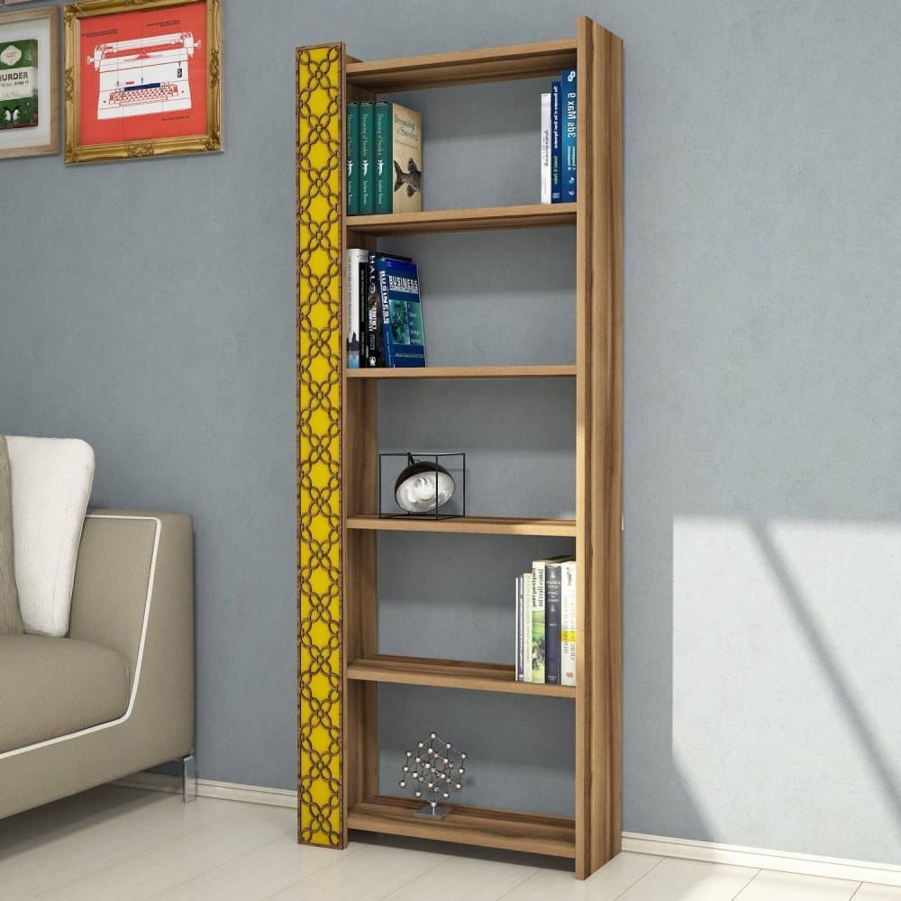 Knižnica City - Walnut, Yellow