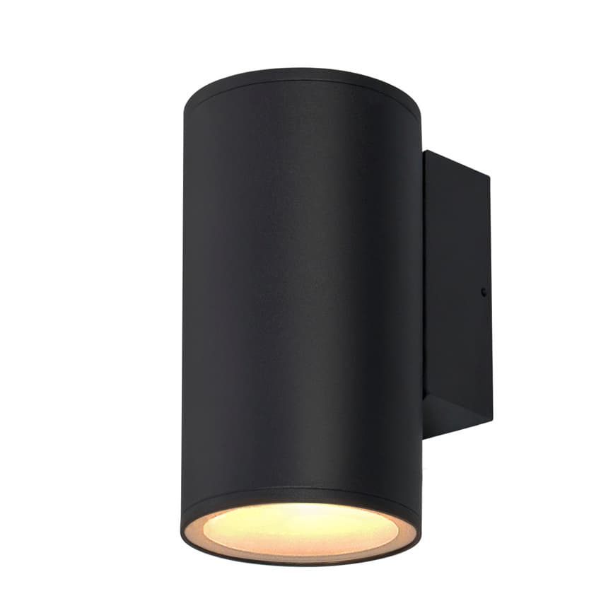 Záhradná lampa Primula, fasádna trubica 14,5x20,4cm, čierna, 1x60W E27 PAR30 IP65