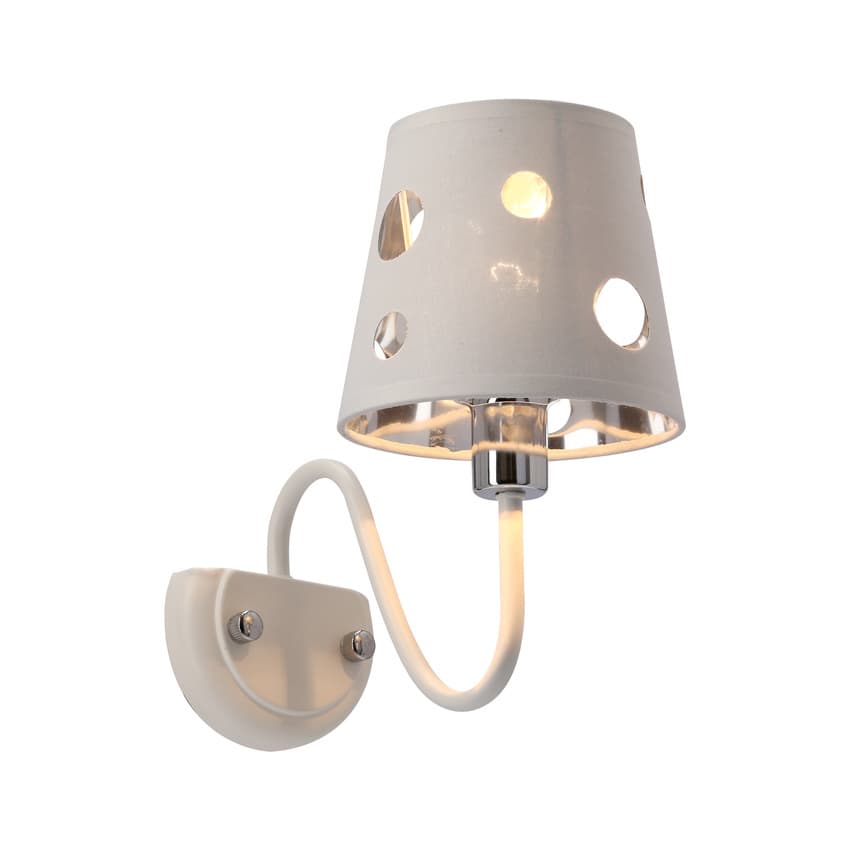 Nástenná lampa Batley Ledea s otvormi v bielej farbe